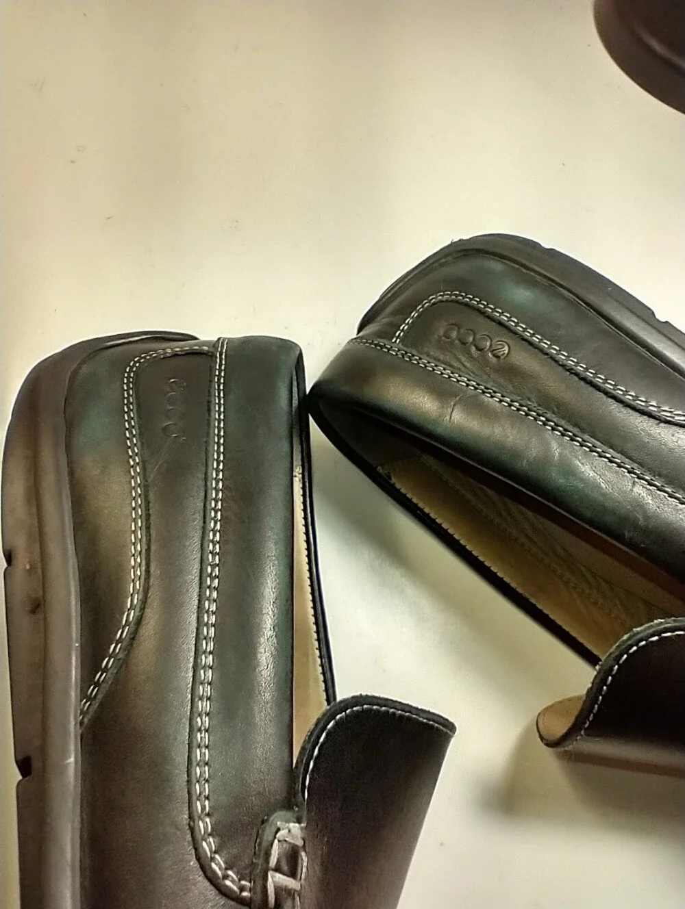 Ecco Classic Moc 2.0 Black Driving Loafers Shoes Men's sz 10(44).